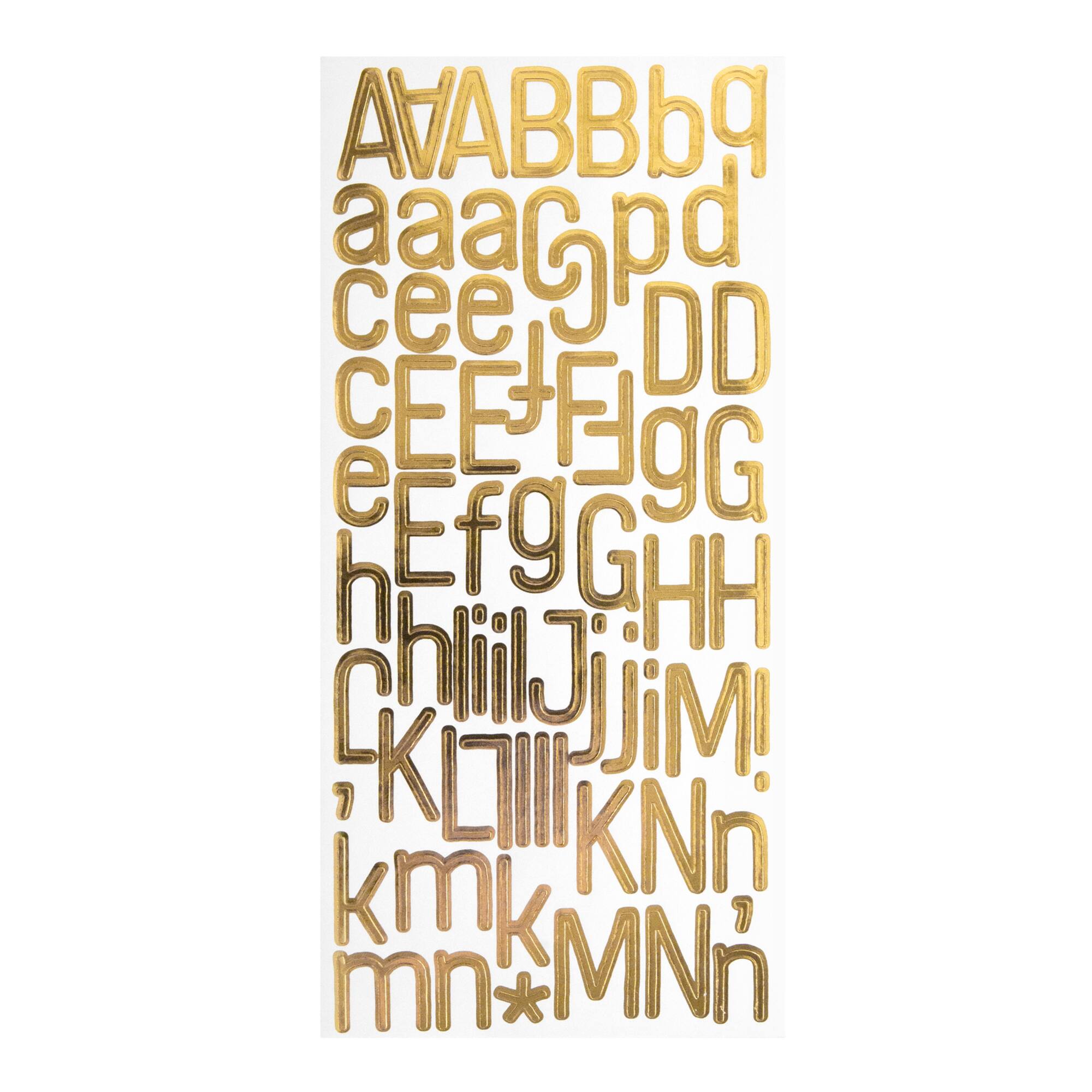 Gold Foil Skinny Alphabet Stickers by Recollections™